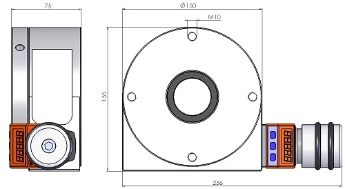 Maße Rotationstisch DT36008-PAE
