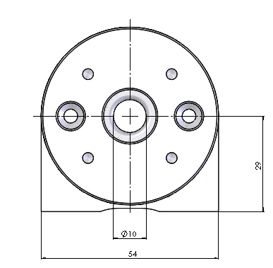 Scheda dimensionale controcuscinetto GGL08