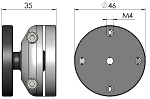 Dimensioni giunti sferici GK08