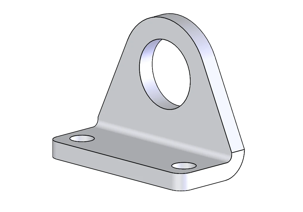 Staffa per cilindro sollevatore a vuoto DSH2017