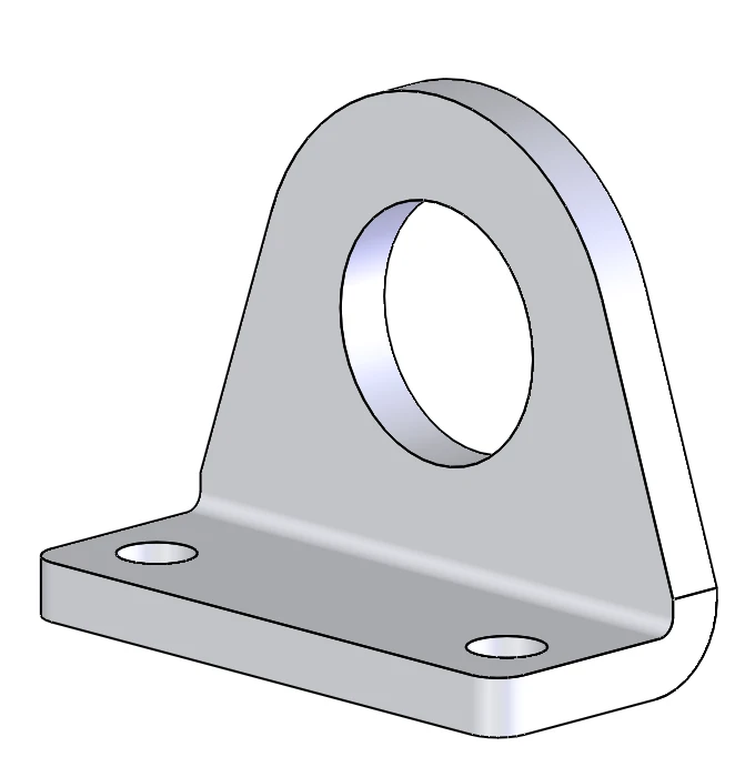 Staffa per cilindro sollevatore a vuoto