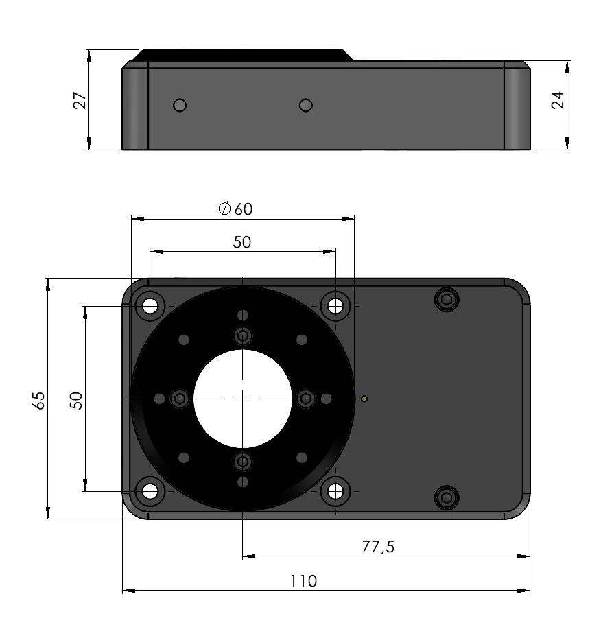 Maße Miniatur-Zahnriemenachse