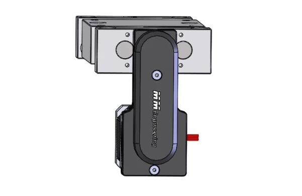 Tavolo di posizionamento con azionamento laterale untento laterale a destra