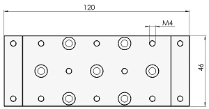 Dimensioni Piastra di montaggio MP4808