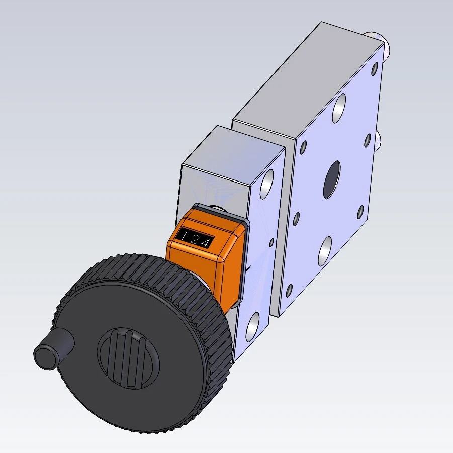 Positionsanzeiger Anbaulage links mit Handrad