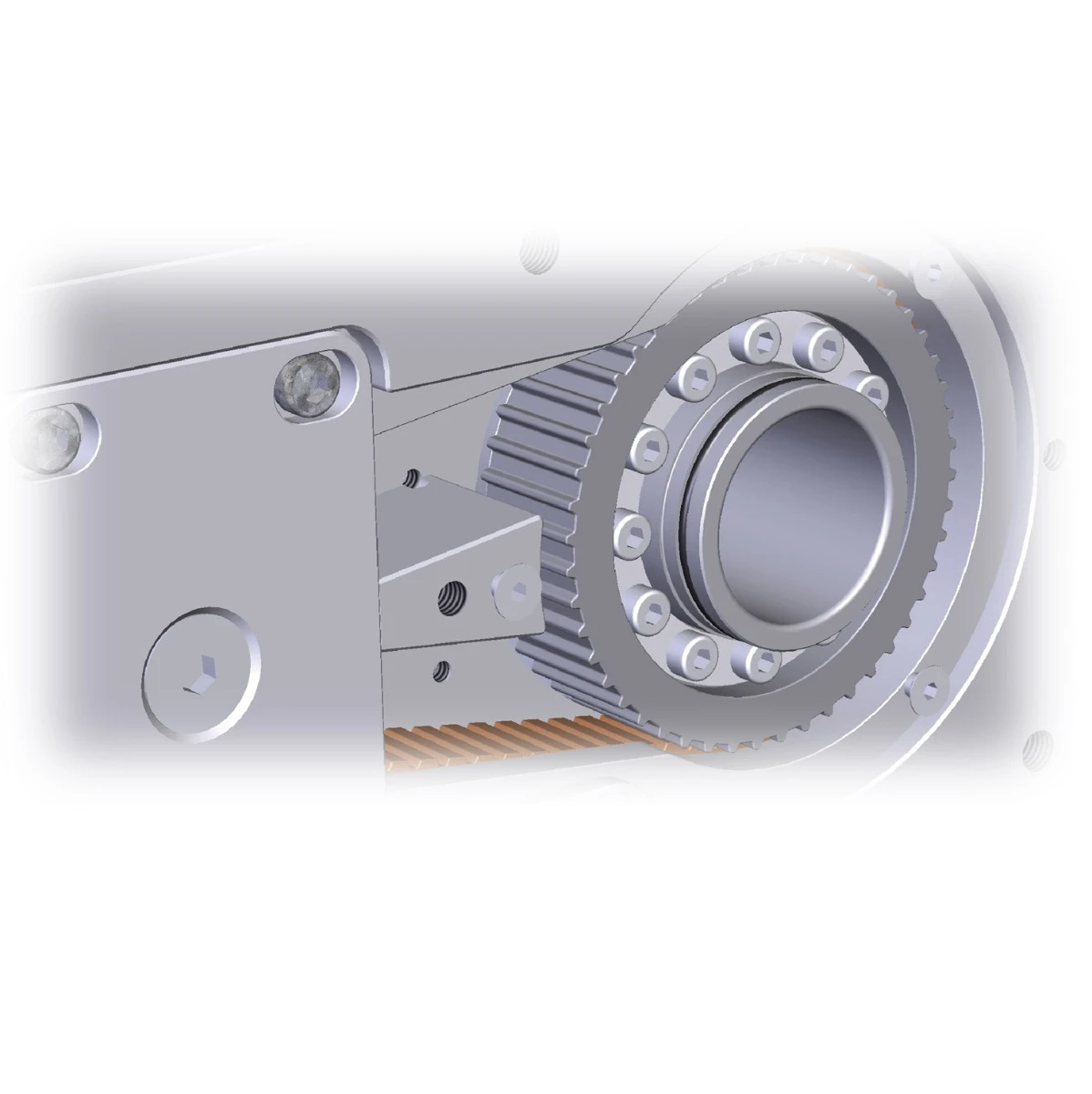 Zahnriemenachse offen