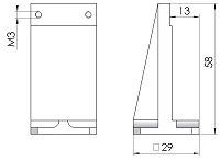 Dimensioni piastra sostegno verticale VH1104