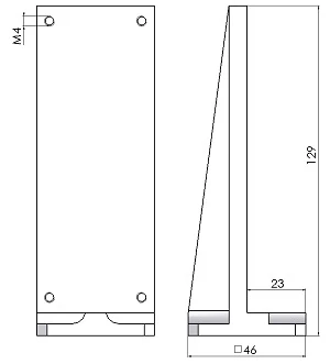 Maße Vertikalhalter VH4808