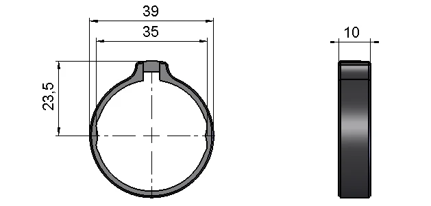 Abmessungen Befestigungsschelle BS30