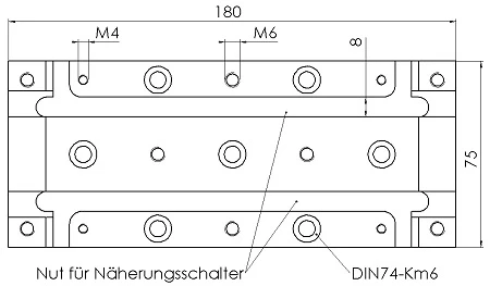 Montageplatte MMP7512 Massblatt