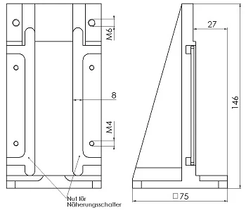 Vertikalhalter MVH3012 Massblatt