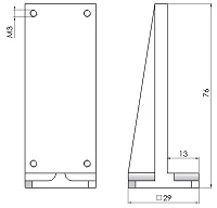Massblatt Vertikalhalter VH2304